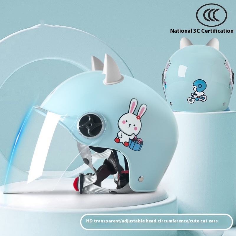 Kids' Cat-Ear Helmet with Visor