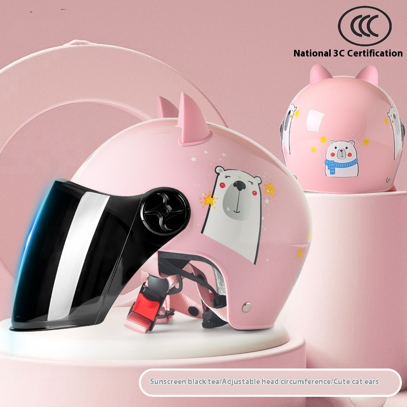Kids' Cat-Ear Helmet with Visor — photo 4