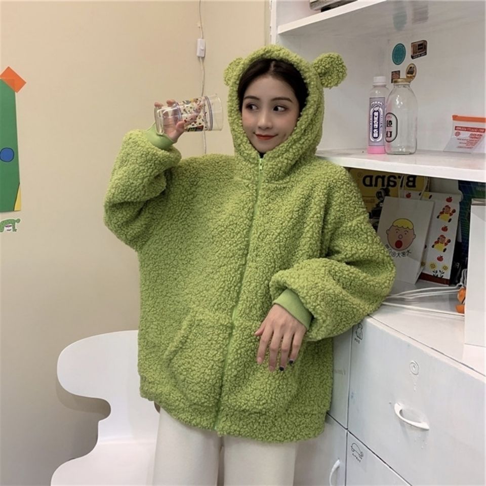 Bear-Ears Hooded Cardigan Coat for Women — photo 3