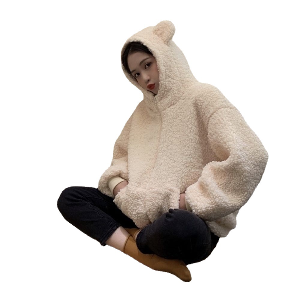 Bear-Ears Hooded Cardigan Coat for Women — photo 6