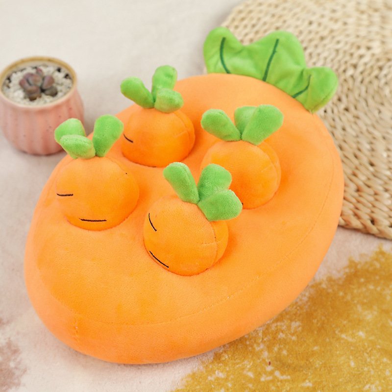 Carrot Pull Snuffle Plush Toy for Dogs & Cats — photo 5