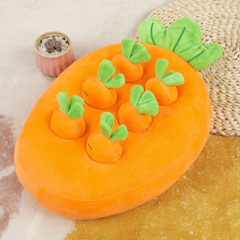 Carrot Pull Snuffle Plush Toy for Dogs & Cats — photo 6