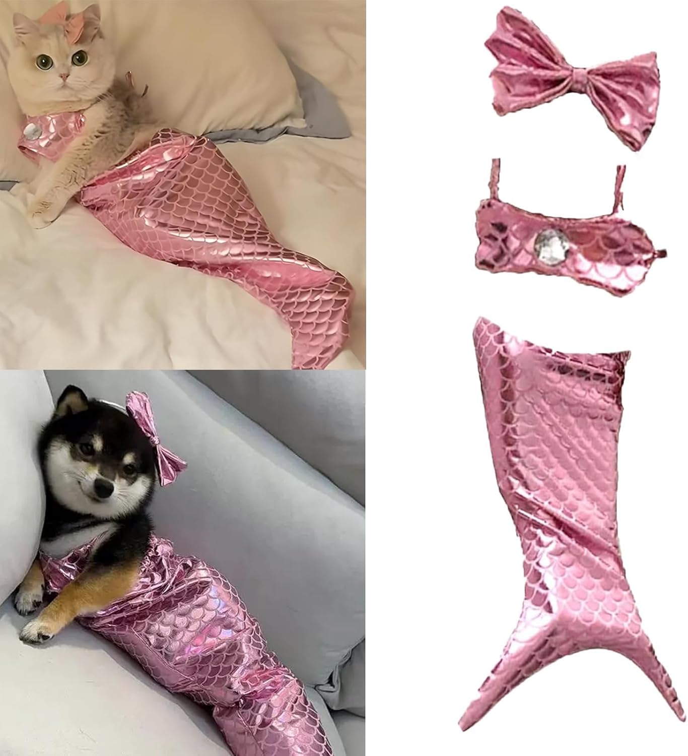 Pet Mermaid Costume - Cat & Dog Fishtail Dress — photo 2