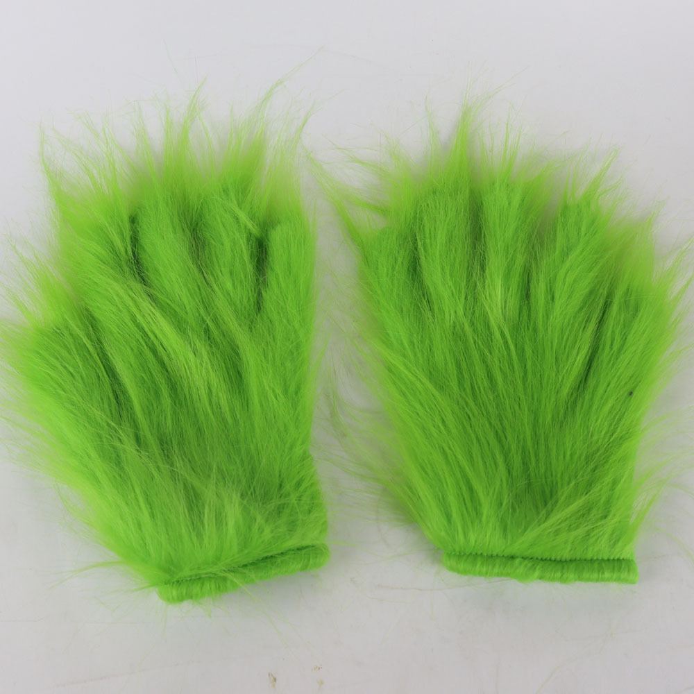 Green Fur Monster Costume Gloves — photo 4