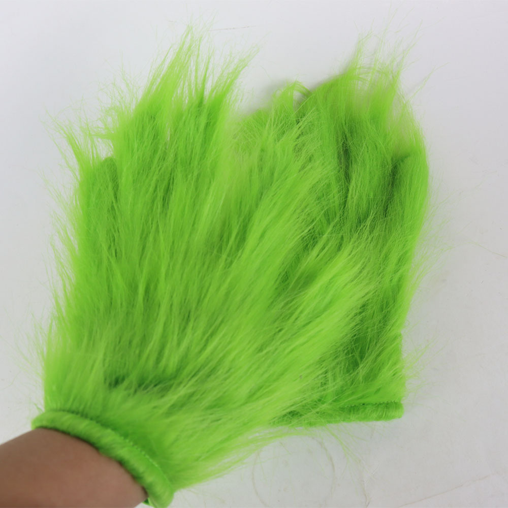 Green Fur Monster Costume Gloves — photo 5