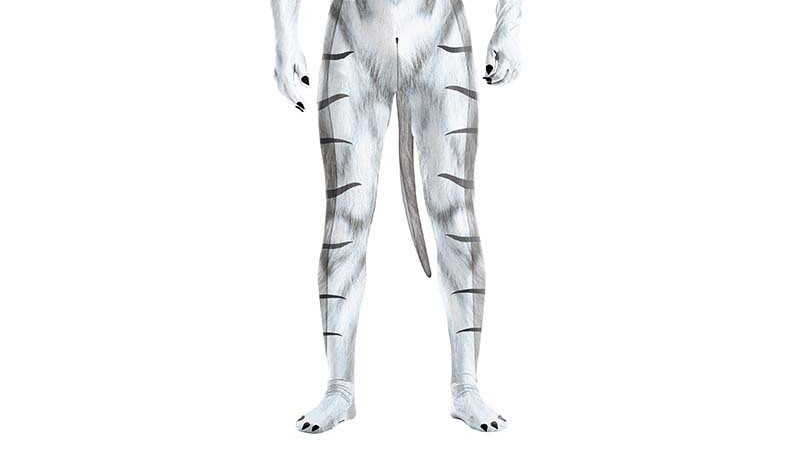 White Tiger Print Jumpsuit — photo 6