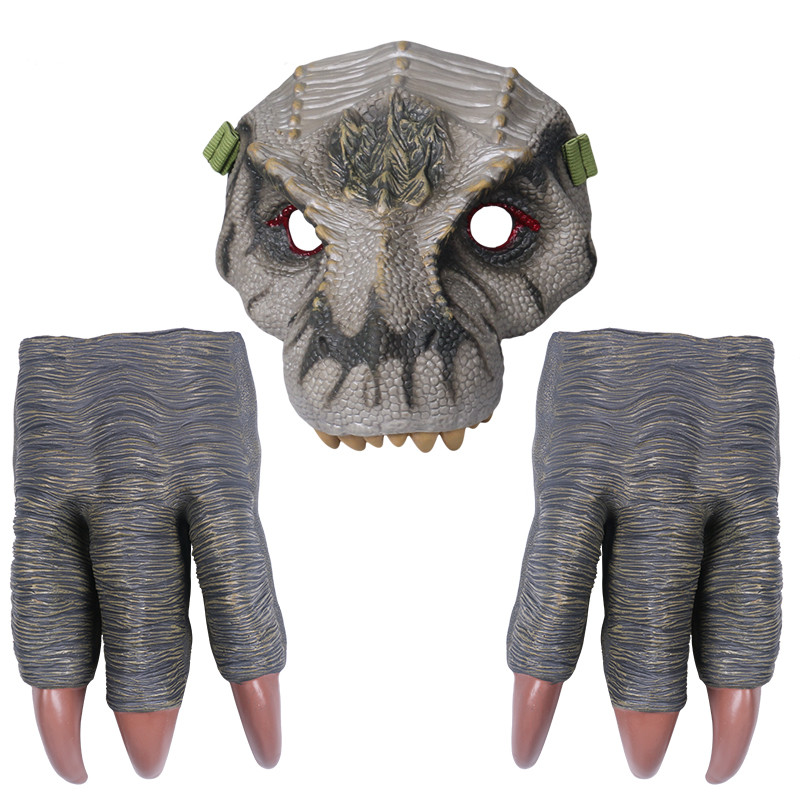 Dinosaur Mask and Claw Gloves Costume Set