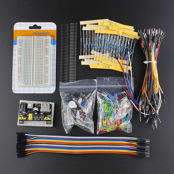 Elecrow Electronic Kit Bundle with Breadboard, Cable, Resistor, Capacitor, LED, Potentiometer