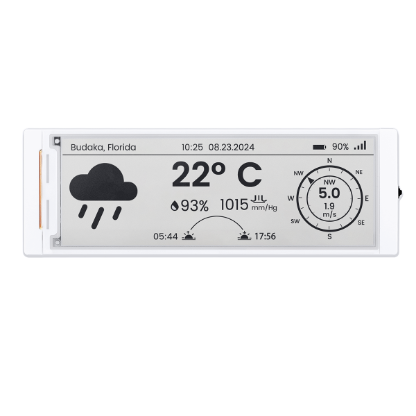 CrowPanel ESP32 5.79inch E-paper HMI Display with 272x792 Resolution Black/White Color Driven By SPI Interface