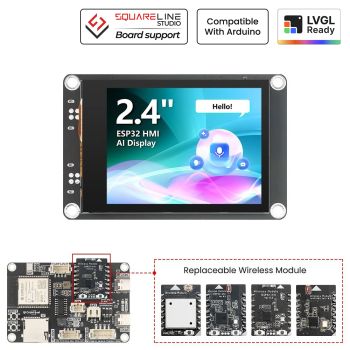 CrowPanel Advance 2.4inch HMI|ESP32-S3 AI-Powered IPS Touch Screen (320x240) Support LVGL — ESP32-S3 Base