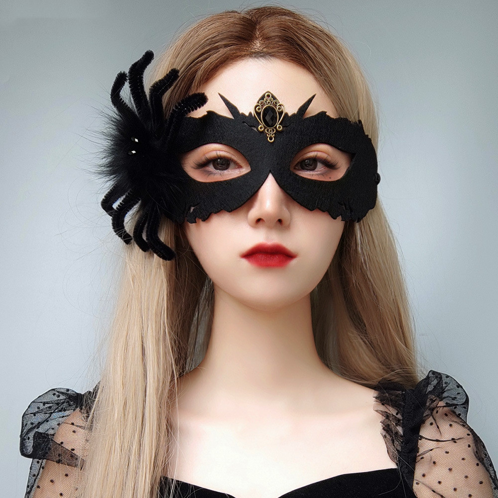 Black Spider Masquerade Mask — photo 2