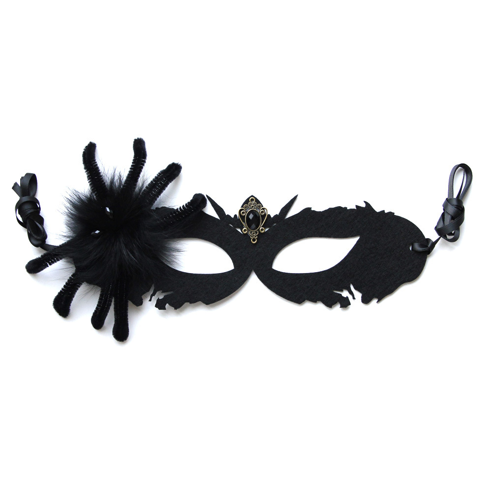 Black Spider Masquerade Mask