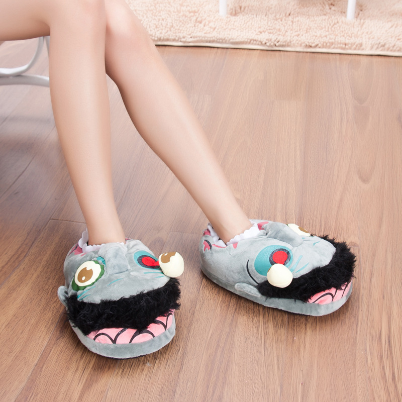 Zombie Monster Plush House Slippers — photo 5