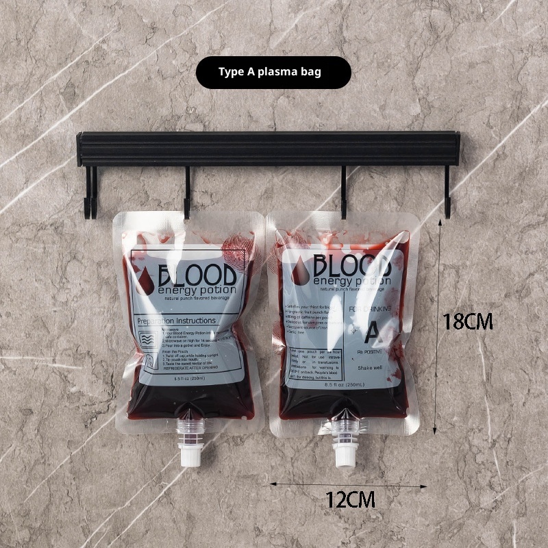 Blood Bag Drink Pouches - Halloween Cocktail Cups