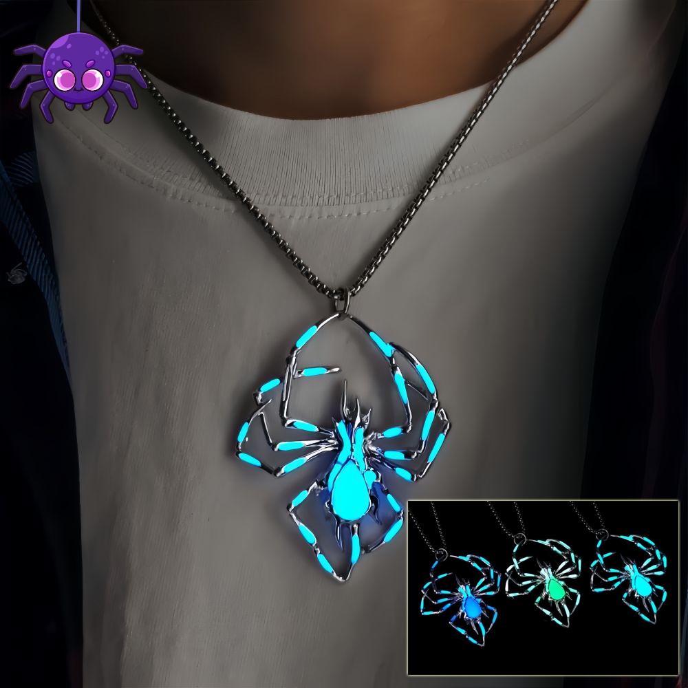Glow-in-the-Dark Spider Pendant Necklace — photo 2