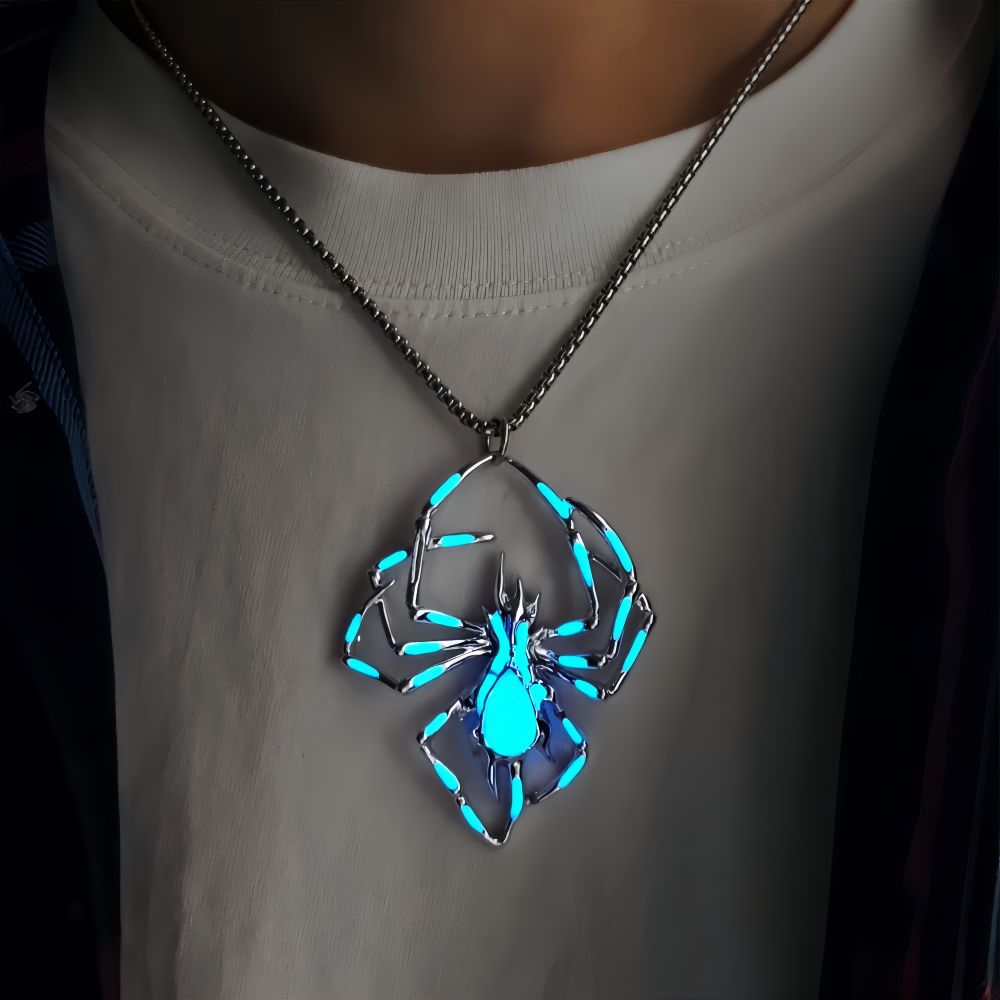 Glow-in-the-Dark Spider Pendant Necklace — photo 3