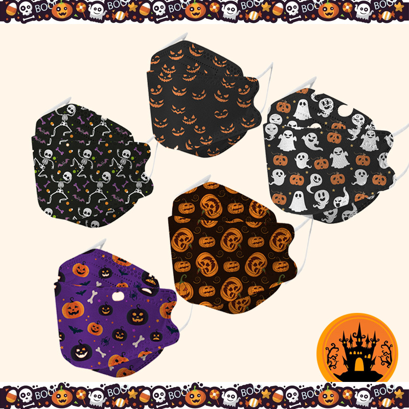 Fish-Mouth Fold Ear-Loop Face Masks (Print Styles) — photo 2
