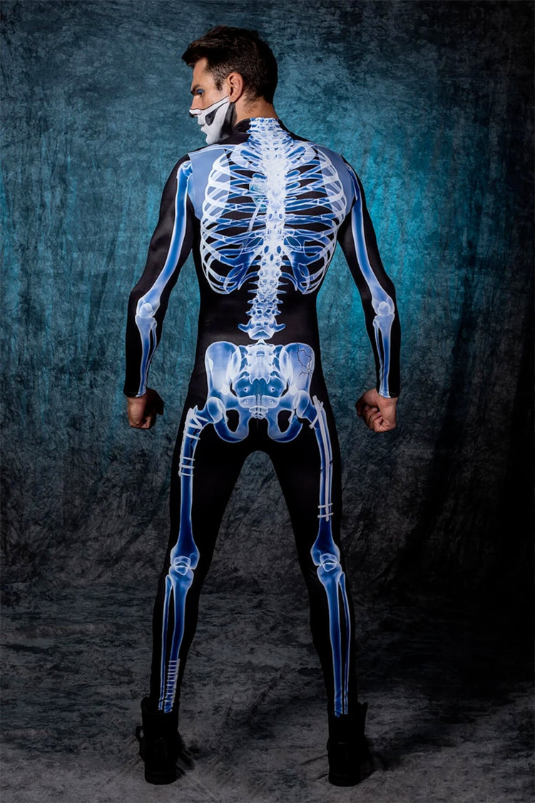 Skeleton Print See-Through Jumpsuit — photo 3