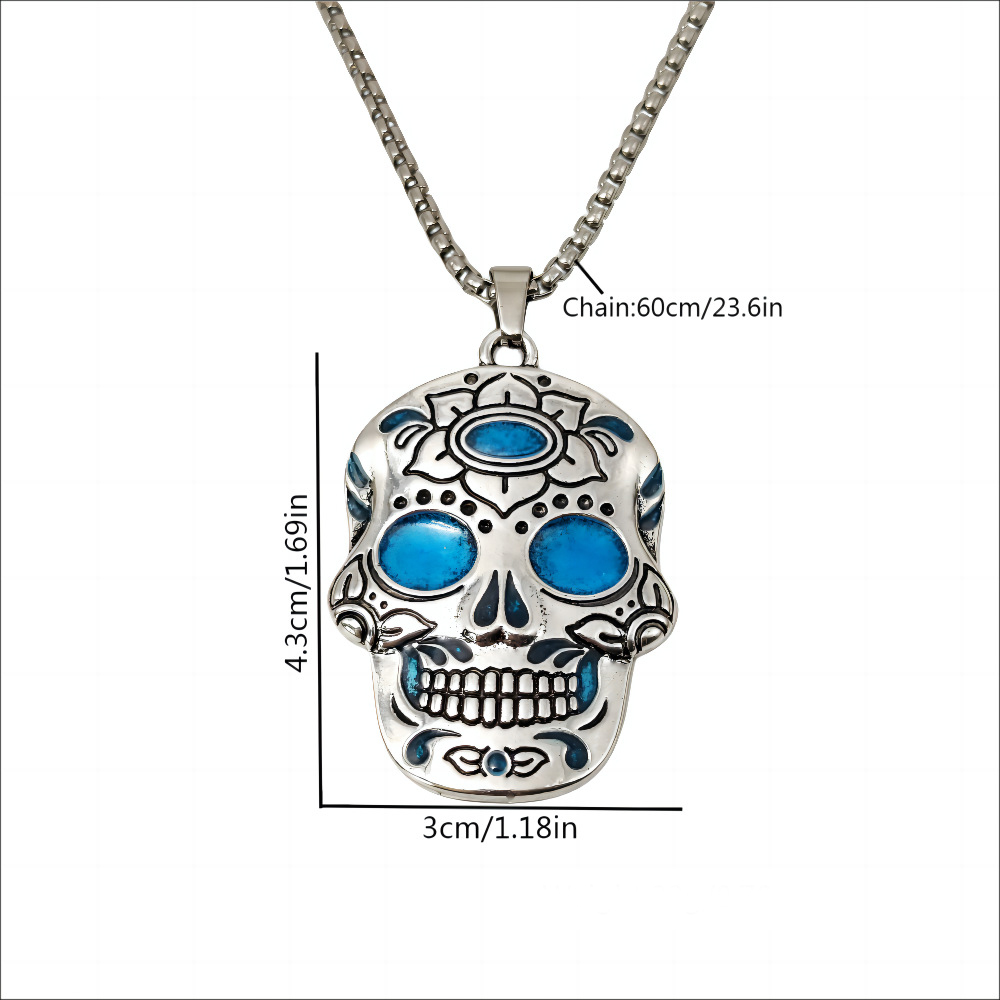 Luminous Skull Pendant Necklace – Day of the Dead — photo 5