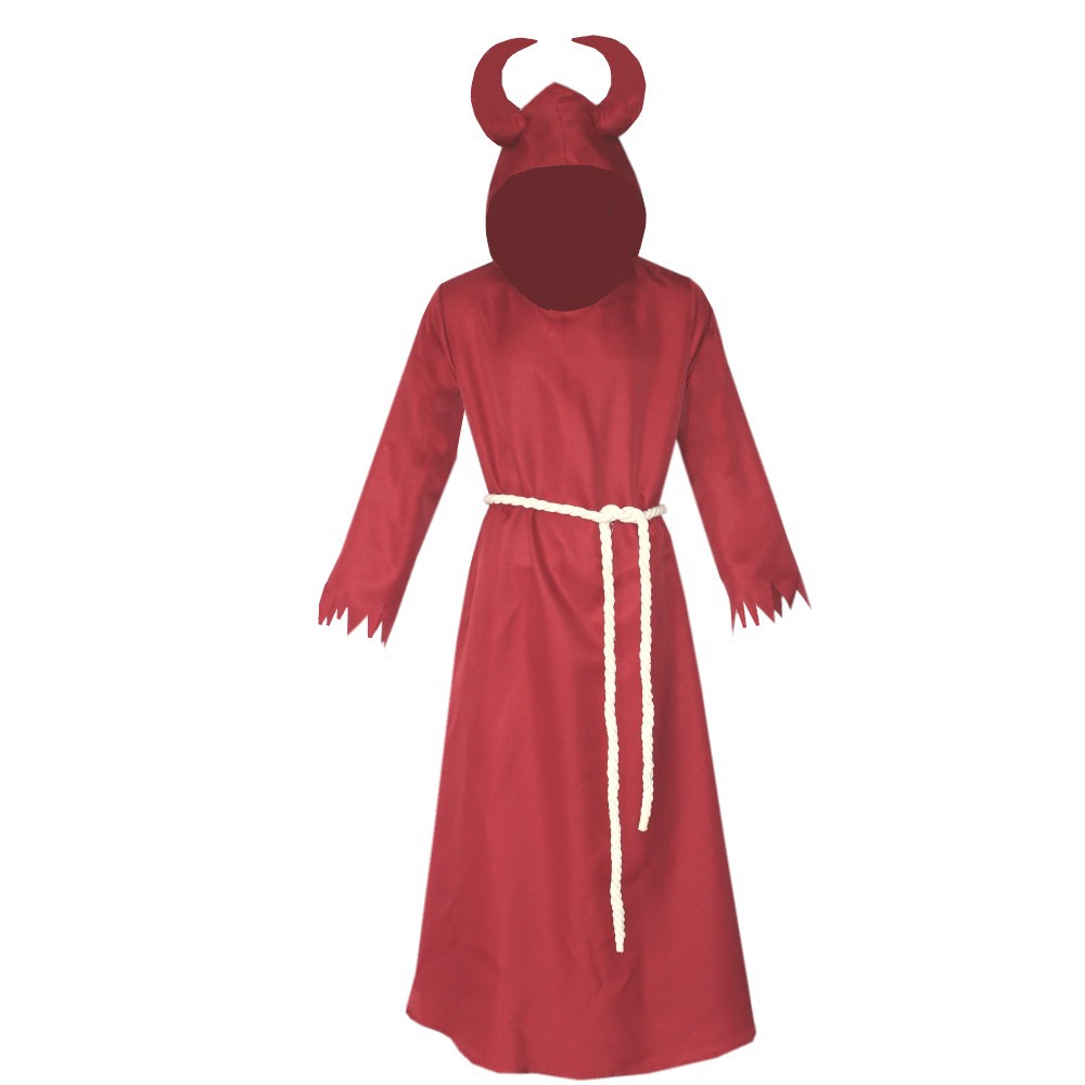 Medieval Hooded-Style Costume Cloak with Rope Tie — photo 5