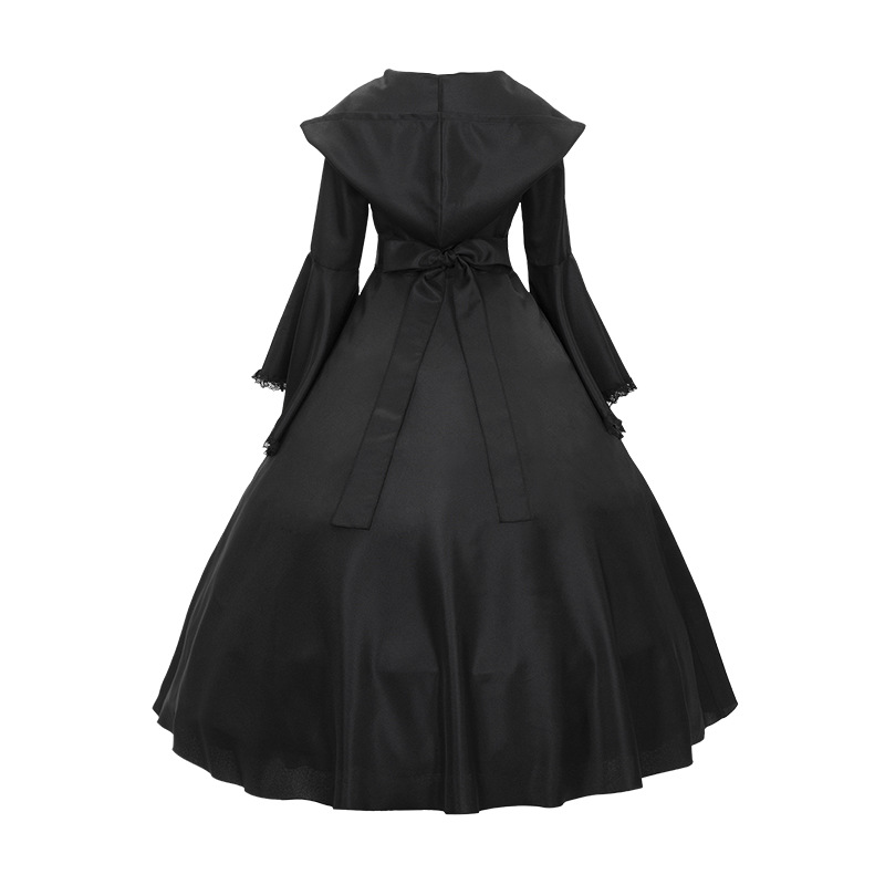 Gothic Medieval Trumpet-Sleeve Stage Dress