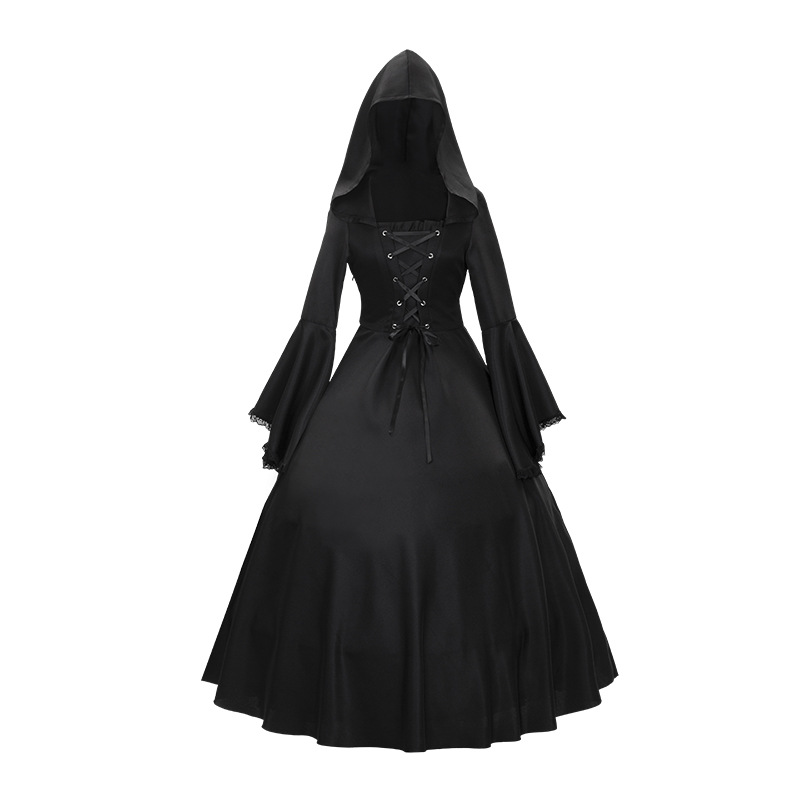 Gothic Medieval Trumpet-Sleeve Stage Dress — photo 5