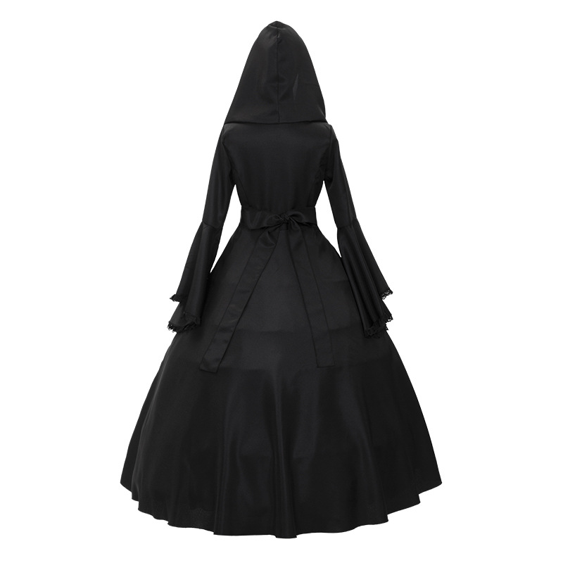 Gothic Medieval Trumpet-Sleeve Stage Dress — photo 6