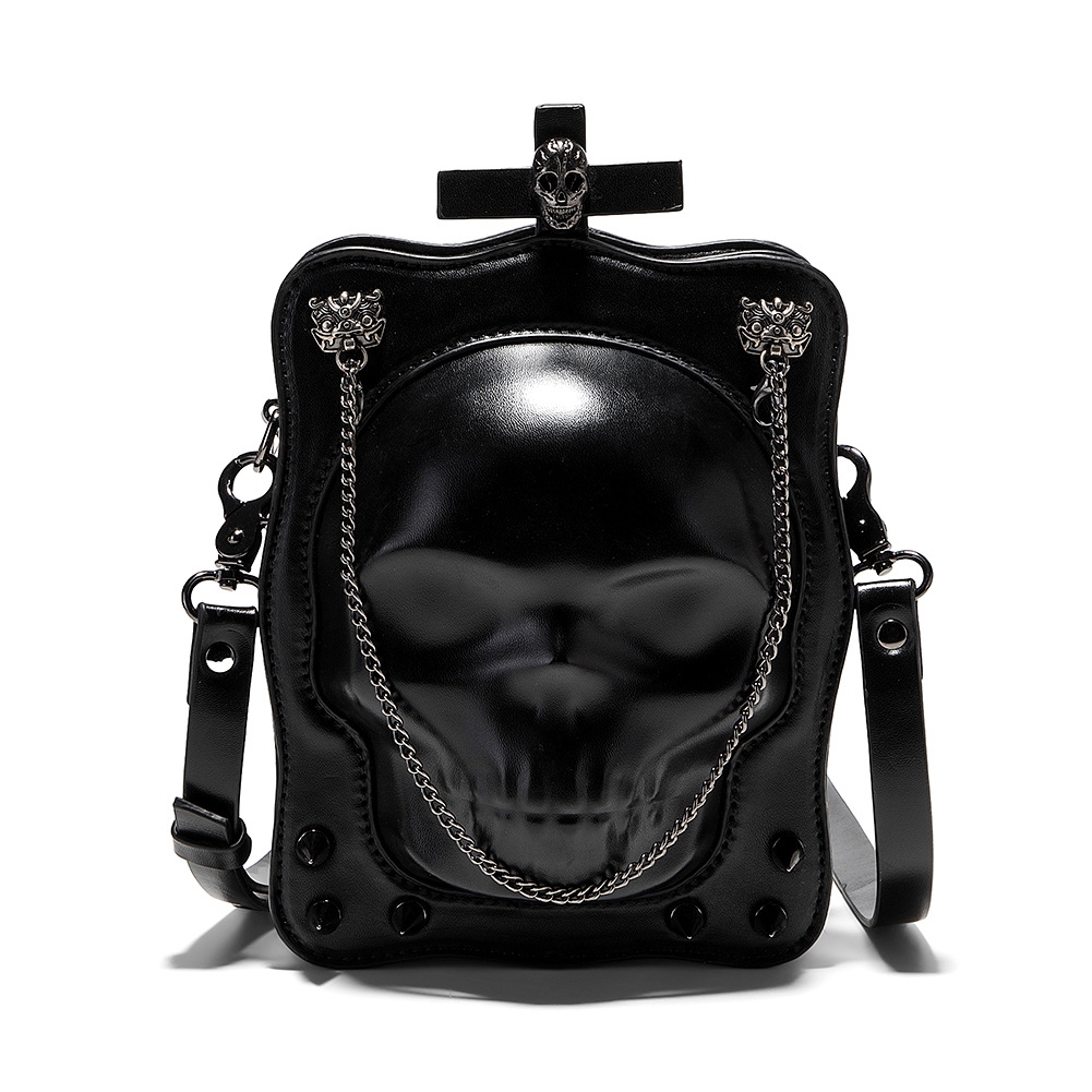 Skull Crossbody Bag - Gothic Mini Messenger