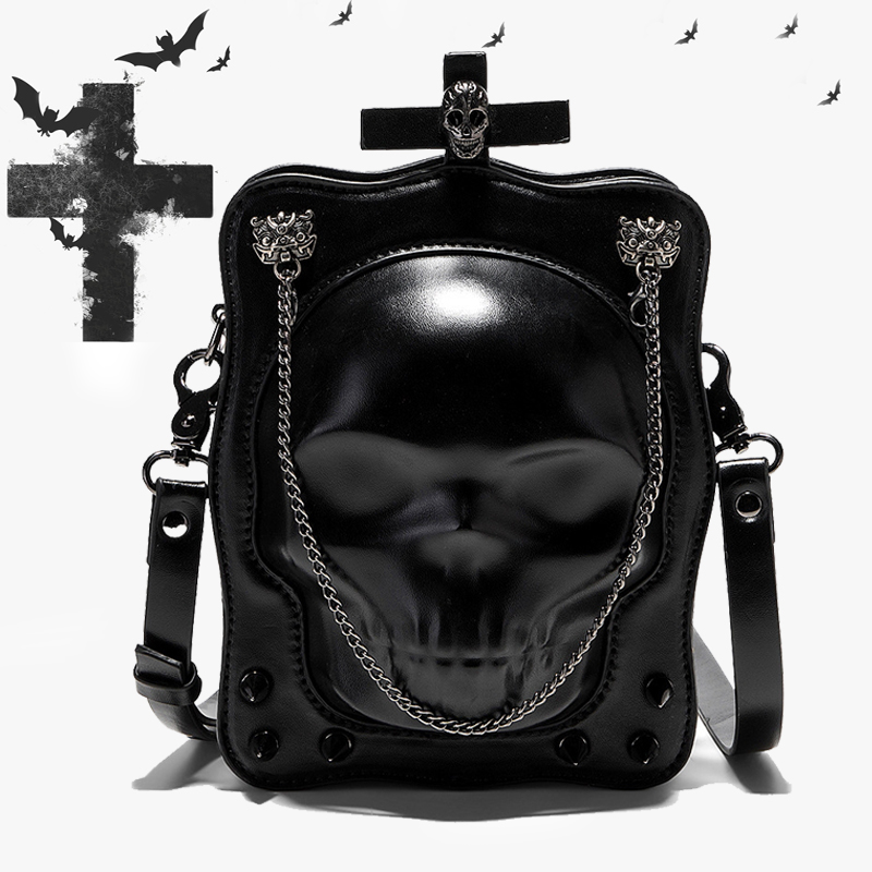 Skull Crossbody Bag - Gothic Mini Messenger — photo 2