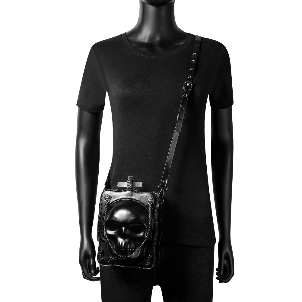 Skull Crossbody Bag - Gothic Mini Messenger — photo 3