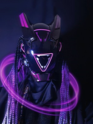 USB-Rechargeable Light-Up LED Mask — photo 2