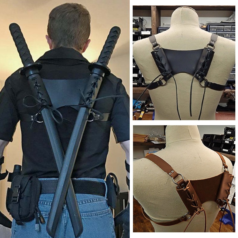 Medieval Warrior PU Leather Shoulder Armor — photo 2