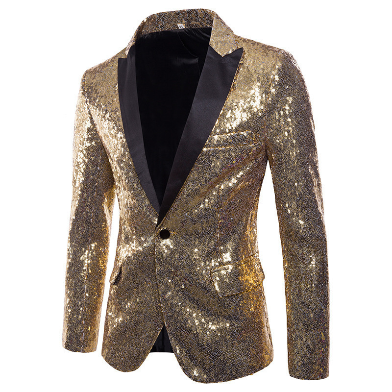 Gold Sequin Stage & Party Suit Jacket