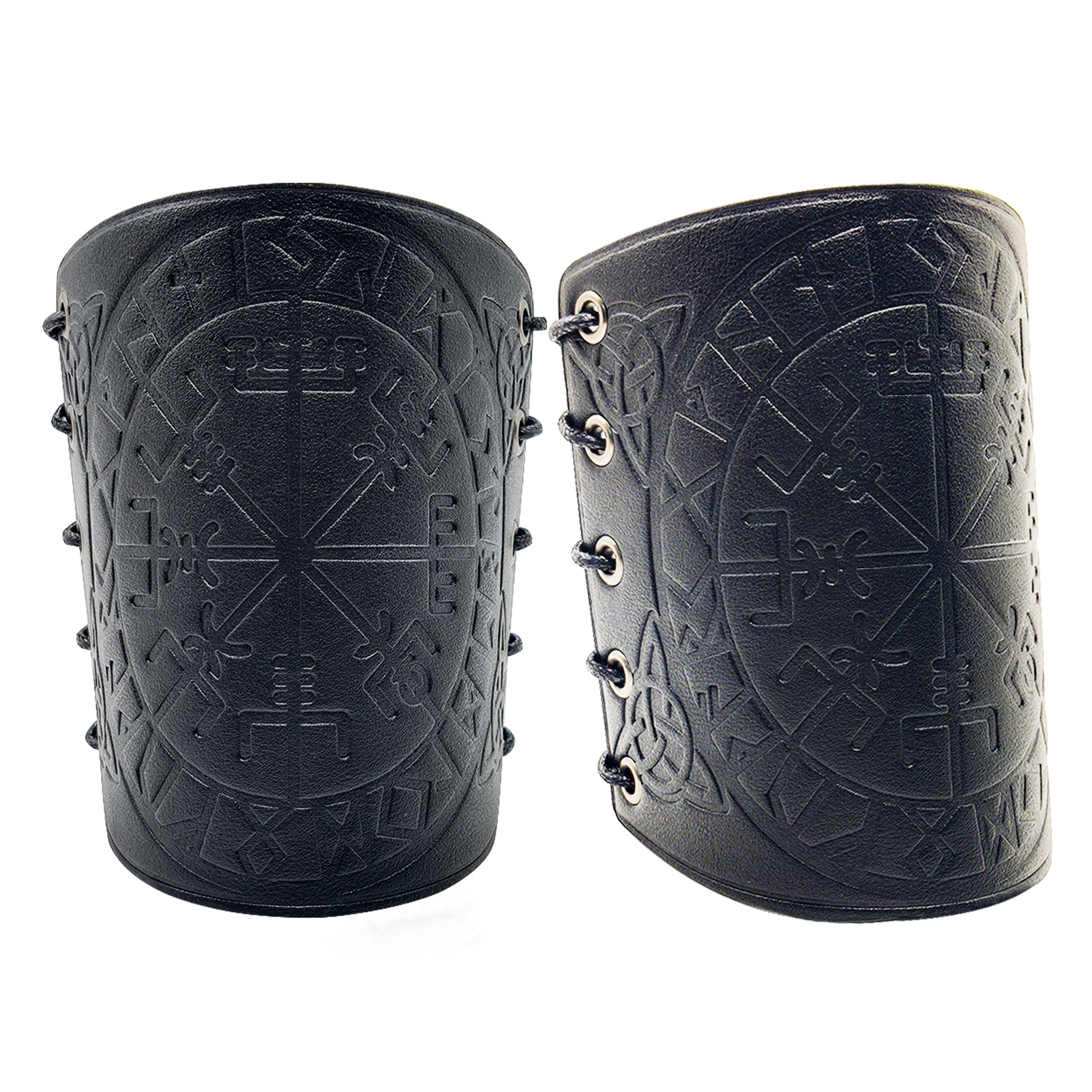Embossed Viking Leather Cuff Bracer — photo 2