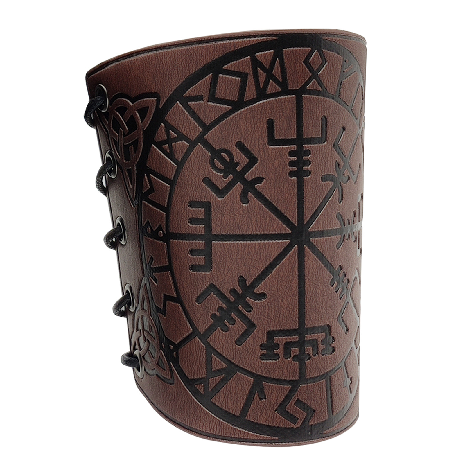 Embossed Viking Leather Cuff Bracer — photo 5