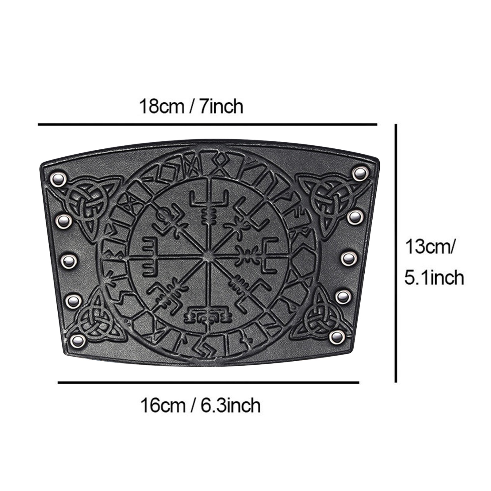 Embossed Viking Leather Cuff Bracer — photo 6