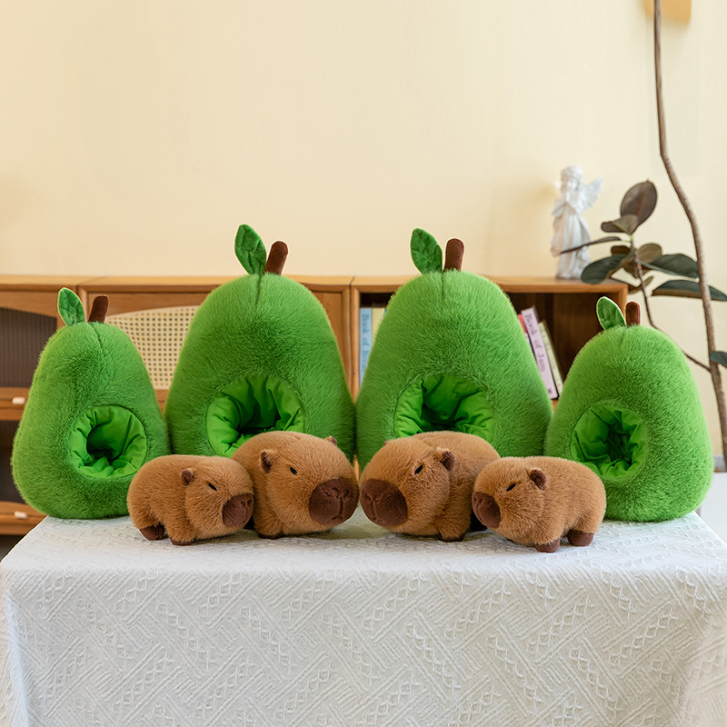 Avocado Capybara & Apple Piggy Plush Pillow — photo 2
