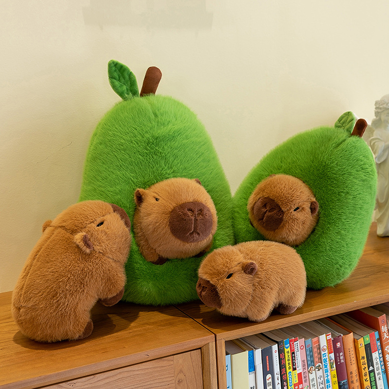 Avocado Capybara & Apple Piggy Plush Pillow — photo 3