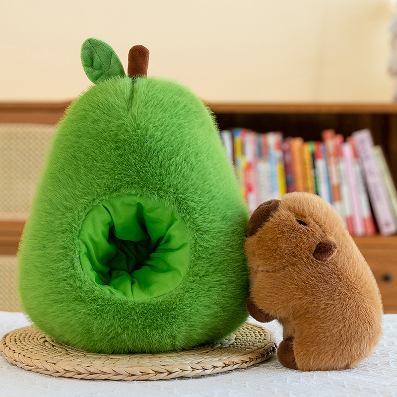 Avocado Capybara & Apple Piggy Plush Pillow — photo 4