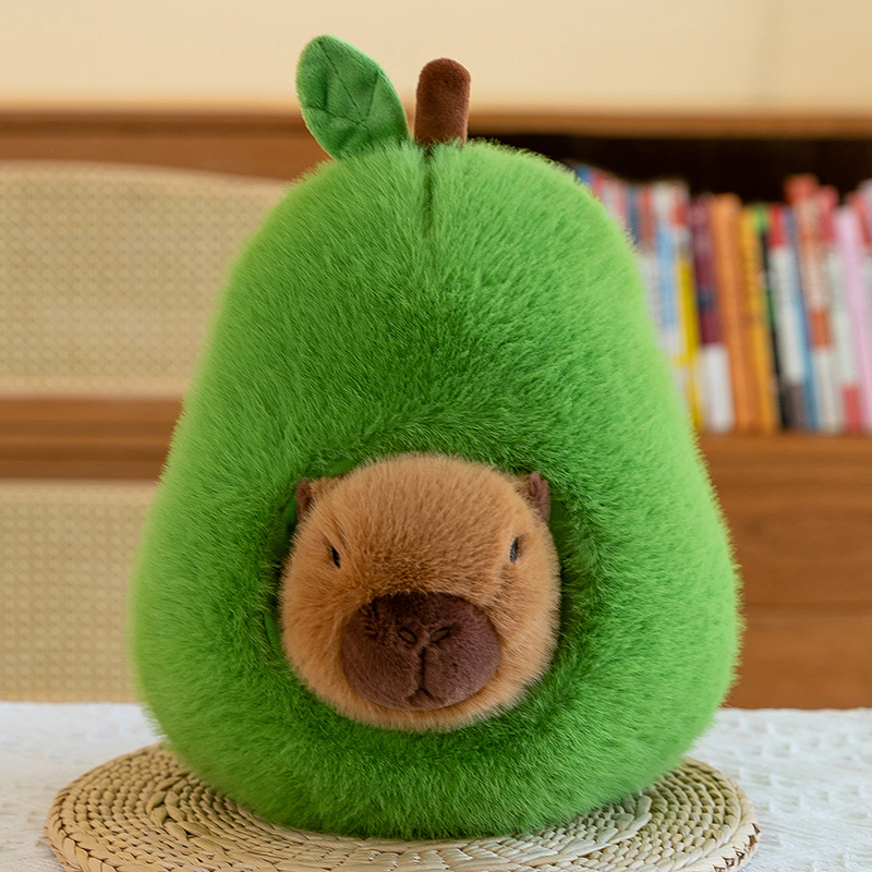 Avocado Capybara & Apple Piggy Plush Pillow — photo 5