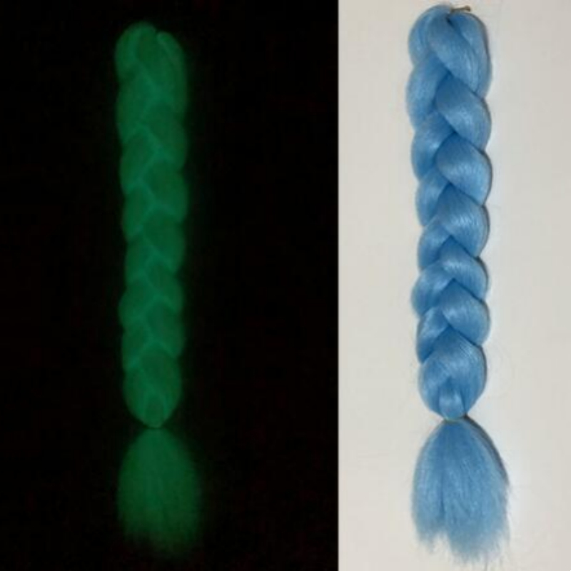 Glow-in-the-Dark Straight Braid Hair Piece — photo 2