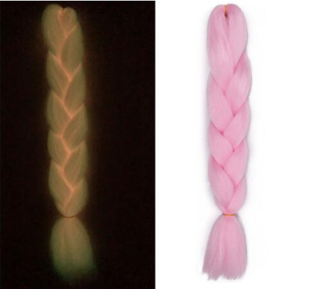 Glow-in-the-Dark Straight Braid Hair Piece — photo 3