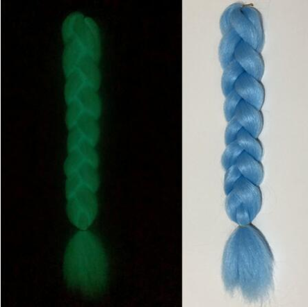 Glow-in-the-Dark Straight Braid Hair Piece — photo 4