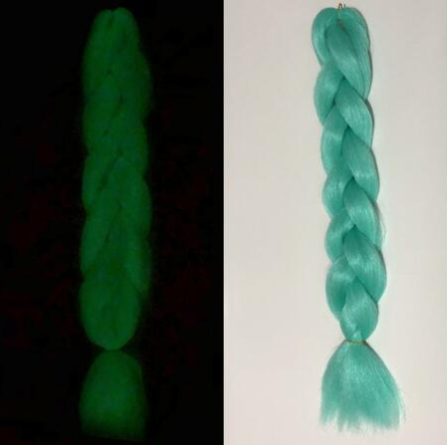 Glow-in-the-Dark Straight Braid Hair Piece — photo 5