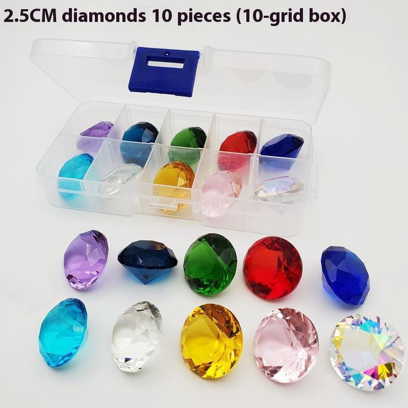 10-Piece Glass Crystal Gem Set in Display Box