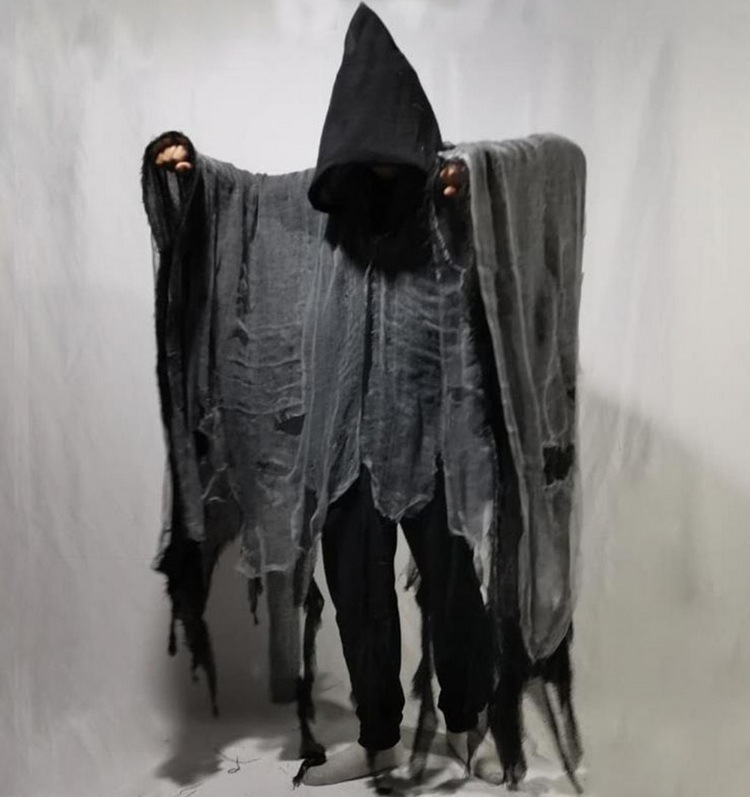 Tattered Hooded Cloak — Halloween Cosplay Cape