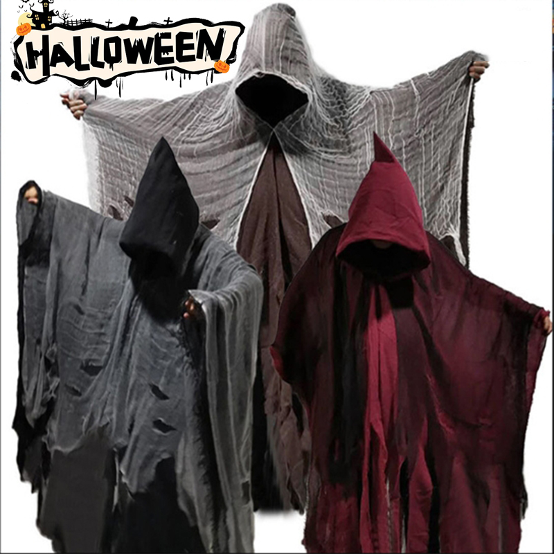 Tattered Hooded Cloak — Halloween Cosplay Cape — photo 3