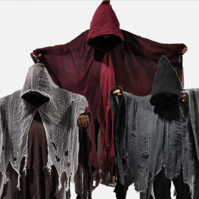 Tattered Hooded Cloak — Halloween Cosplay Cape — photo 4