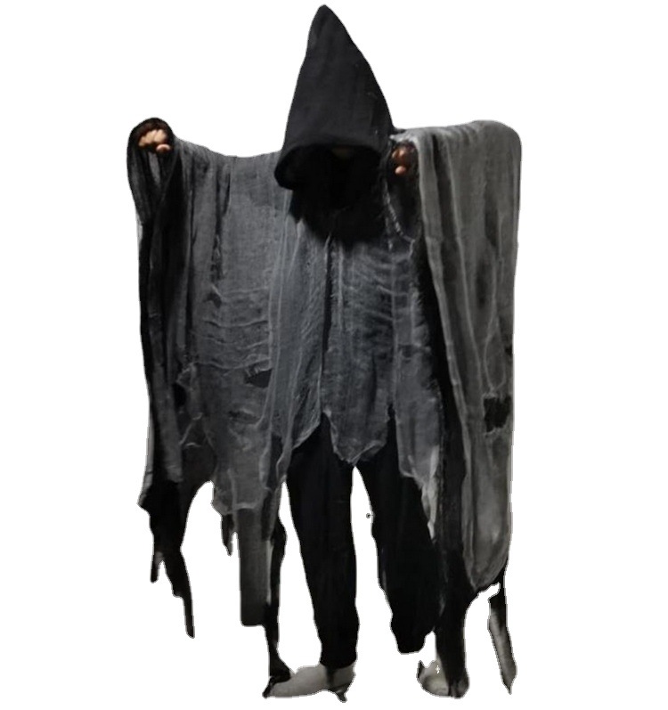 Tattered Hooded Cloak — Halloween Cosplay Cape — photo 5
