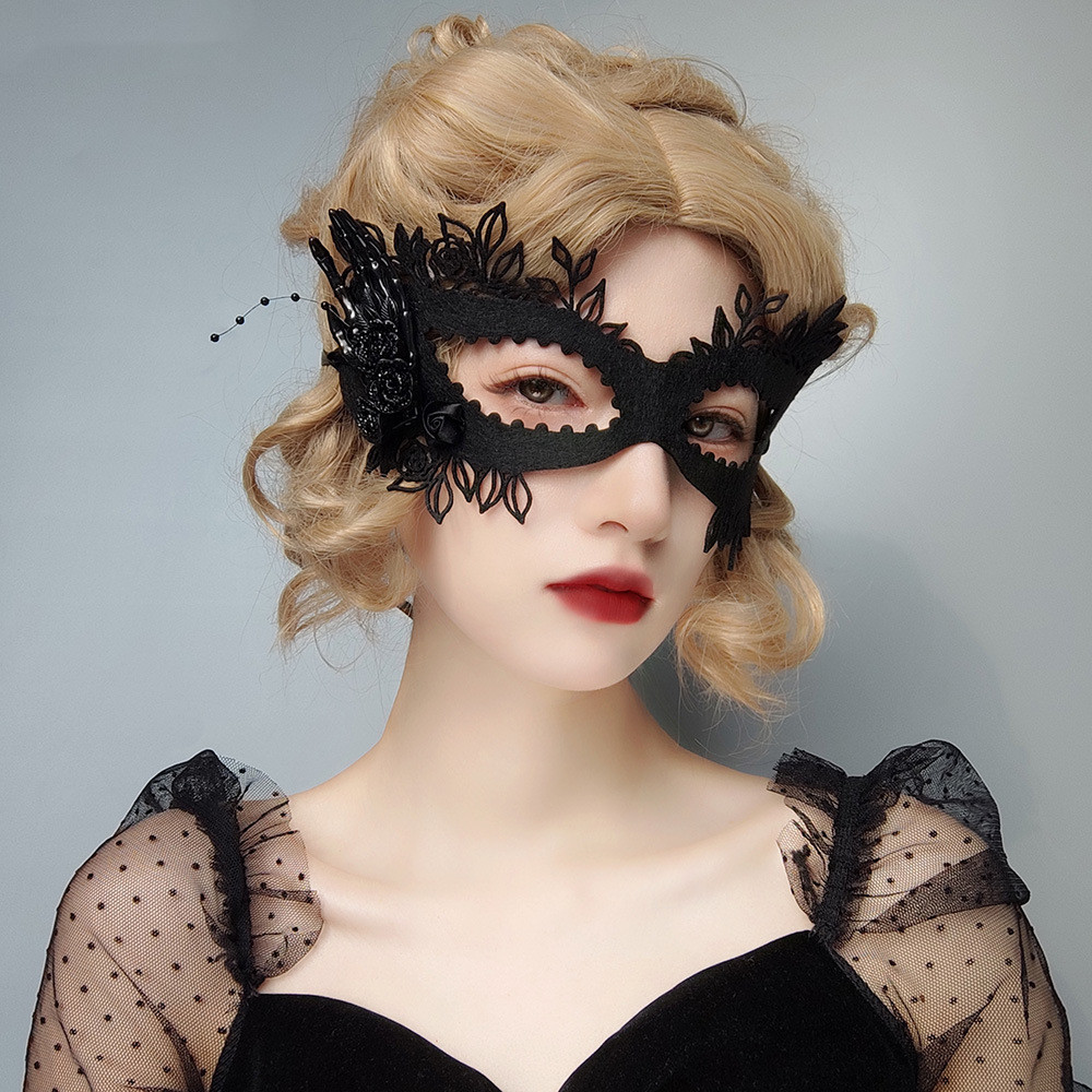 Rose Half-Face Masquerade Mask — photo 5